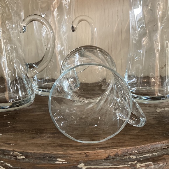 Crystal Beer Mugs Glasses vintage set of 4 - Picture 3 of 10